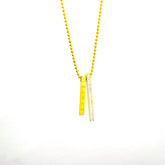 Roman Numeral & Crystal Bar Pendant